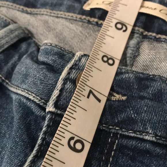 Mavis Boyfriend Jeans Womens 27 Blue Emma Raw Hem Caual Boho Designer Minimalist - Picture 9 of 11